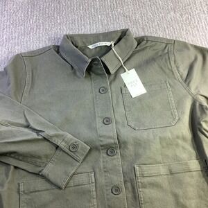 Free Fly Womens Folly Twill Chore Coat Shirt Jacket Olive Green Size XXL NWT